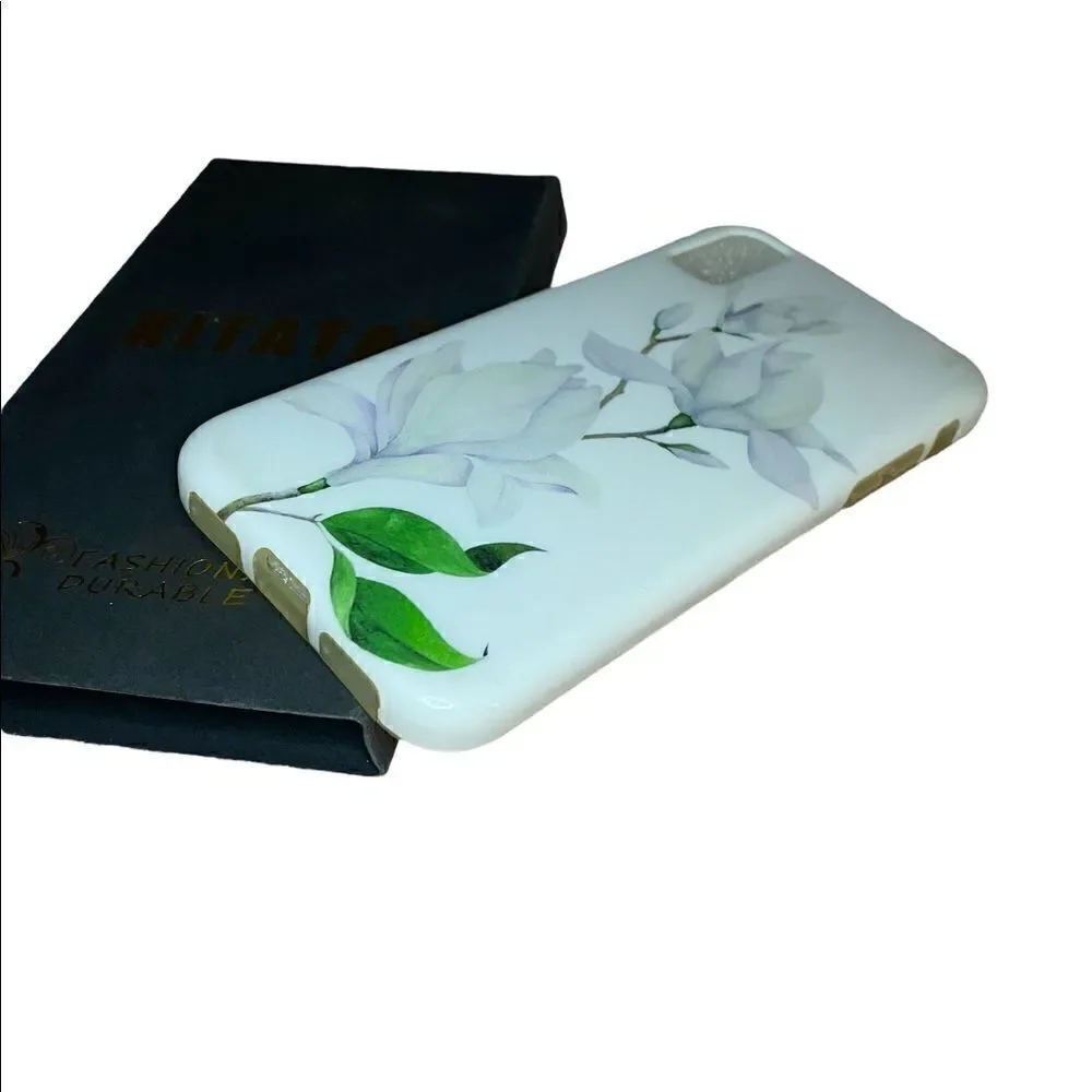 iPhone X/ Xs White Flower Cell Phone Case